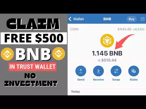 Free BNB Airdrop - Claim Free $500 BNB In Trust Wallet - Free Airdrop Token | No Investment