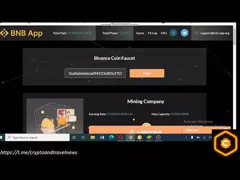 BnB Coin Earning after 10 min with payment proof