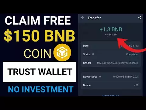 How To Claim Free $150 BNB Coin On Trust Wallet