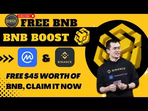 Free $45 giveaway worth of BNB by coinmarketcap Bnb airdrop