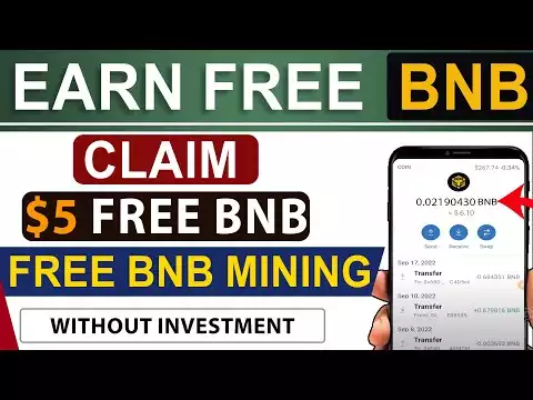 Claim $5 Free BNB Mining Site = No Investment = Free Binance Coin