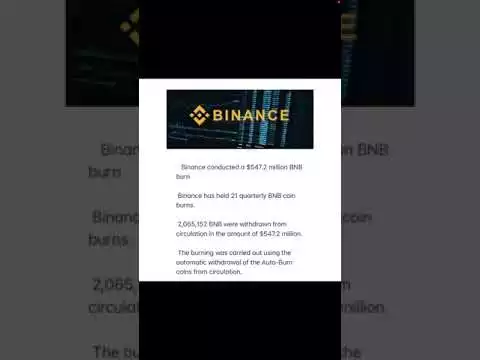 BNB COİN BURN 🔥 Binance Bitcoin crypto news today Crypto