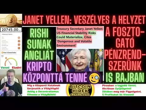Bitcoin Hírek (1050) - Janet Yellen: Veszélyes a helyzet❗A Fosztogató PénzRendszerünk is Bajban van😄