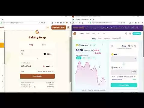 Earn crypto with BNB Coin using PancakeSwap and BakerySwap to Arbitrage
