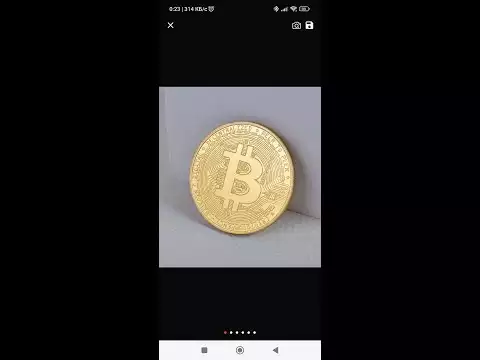 unpacking Gold Plated Bitcoin Coin Collectible Art Collection Gift Physical commemorative