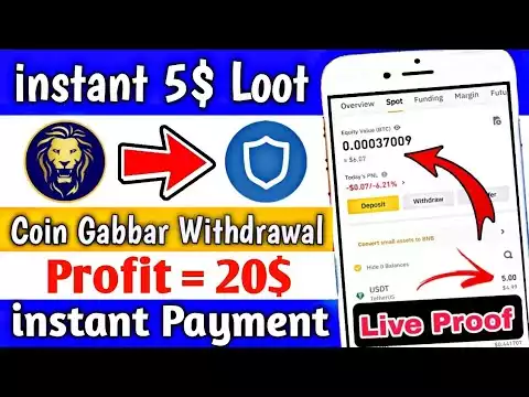 instant 5$ Loot || Coin Gabbar Withdrawal || New Crypto Loot Today || 5$ instant Payment Wallet Loot