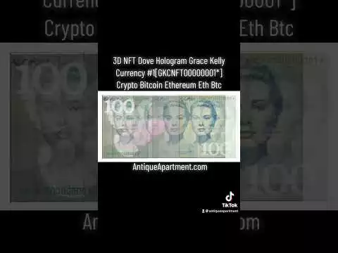 WATCH 3D Dove Hologram NFT #1[GKCNFT00000001*] Grace Kelly Currency Bitcoin Ethereum Crypto Eth Btc