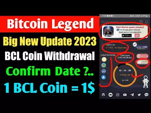 Bitcoin legend Withdrawal Start Confirm Date ?.. | Bcl New Updates | 1 Bcl Coin = 1 | Bitcoin Legend