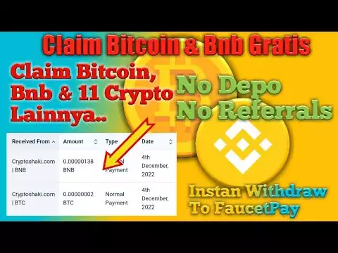 Best Faucet Legit 2022 �Claim Bitcoin Bnb & 11 Crypto No Depo No Referral �Penghasil Crypto Gratis �