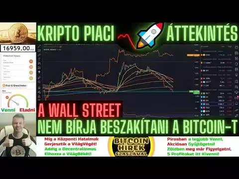 Bitcoin Hírek (1148) - Kripto Piaci Áttekintés - A Wall Street Nem Bírja beSzakítani a Bitcoin-t ✌😁
