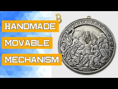Handmade Movable Mechanism Coin Color Bitcoin Coin Collectible Art Hobo Nickel Roman Booteen Creativ