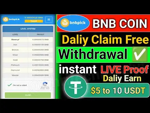 Free $5 BNB: Bnbpick Payment Proof! Earn BNB Coin No Investment! Shritechnical