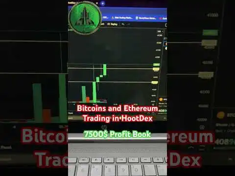 7500$ Profit Book in bitcoins and Ethereum #HootDex #cryptocurrency #bitcoin #LiveTrading