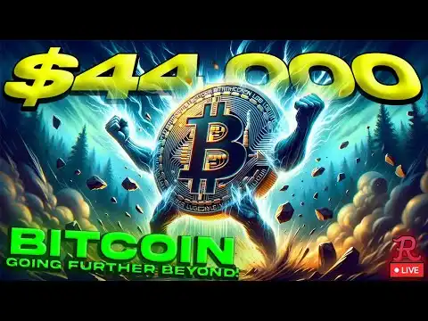 BTC LIVE - BITCOIN HOVERING AROUND $44,000. CONTINUATION OR REVERSAL NEXT?