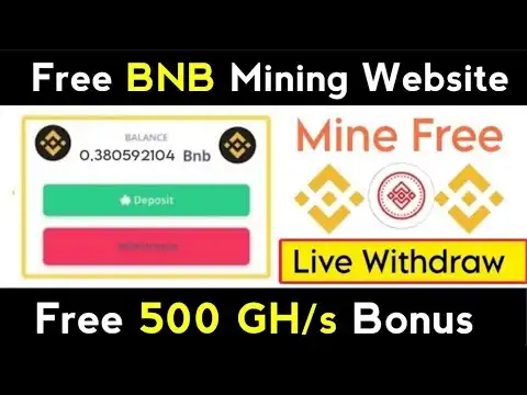 Free BNB mining website | No Minimum Withdraw | Free BNB Earning Website - miningbun
