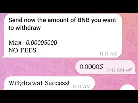 BNB coin successful withdrawal 8 times||telegram bot reviews  real Airdrop in trust wallet 