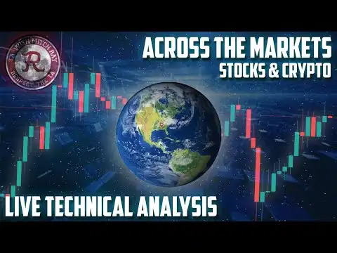 BTC LIVE - BITCOIN TESTING SUPPORT AGAIN, WILL IT HOLD? DOW JONES HIGHEST WEEKLY CLOSE EVER!