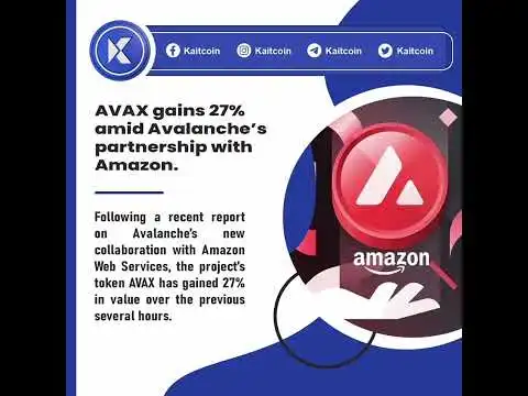 AVAX gains 27% Partnership with Amazon #avaxcoin #amazon #kairaawarriors #kait