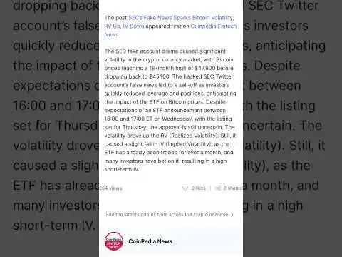 Bitcoin volatility caused by SEC hacked X (Twitter) account #crypto #finance #sec #bitcoin #btc #x