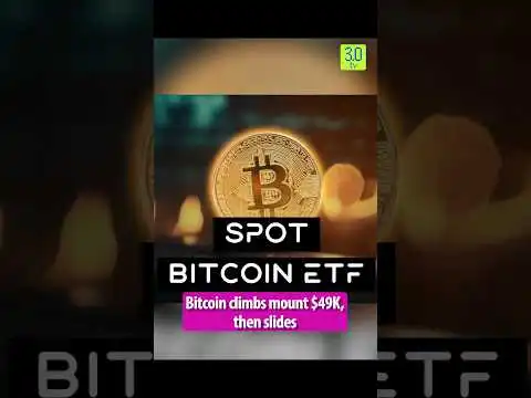 Bitcoin climbs mount $49k,then slides | 3.0 TV #bitcoin #ethereum #crypto #cryptocurrency #eth