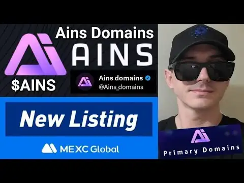 $AINS - AINS DOMAINS TOKEN CRYPTO COIN HOW TO BUY AI NAME SERVICE MEXC GLOBAL BNB BSC PANCAKESWAP