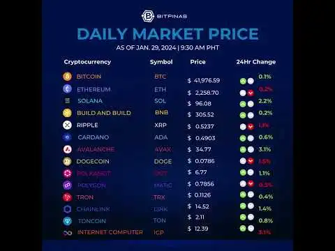 Crypto Prices - Bitcoin Price, Ethereum, ICP, MATIC, SHIB, DOGECOIN, CARDANO, XRP PRICE - 01.29.2024