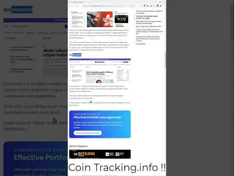 Crypto News Website | Coin Tracking.info !!