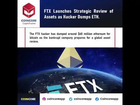 FTX launches Hacker dumps ETH #kairaawarriors #coincore #kairaa #ethereum