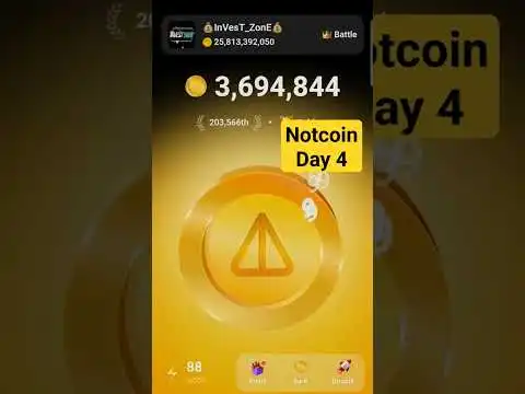 Notcoin   2024. Notcoin Day 4/  4. Crypto coin 2024
