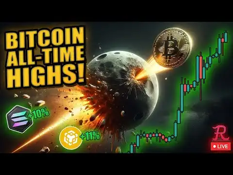 BTC LIVE - BITCOIN ALL TIME HIGH TODAY! BNB AND SOL LAUNCHING
