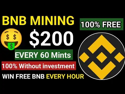 Earn $200 Every Hour Free BNB Mining Site | free mein BNB coin Kaise kamaye | BNB Free Mining ||