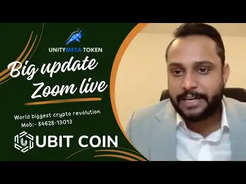 today zoom live new update about umt & ubit coin #unitymetatoken #bnb #decentralized #btc #crypto