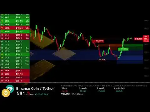 BINANCE COIN BNB EDUCATIONAL CHART ( Recorded footage from our existing Live stream )