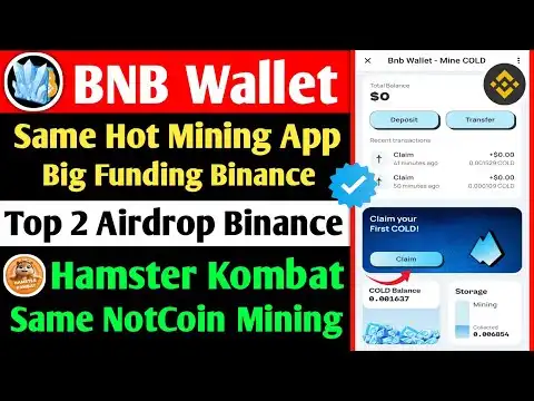  Bnb Wallet Mining | Hamster Kombat Mining | Same Hot Mining & NotCoin Mining | Free Airdrop