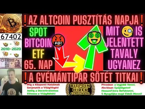 Bitcoin H?rek (2083) - Az AltCoin Puszt?t?s Napja Mit Is Jelentett Tavaly Ugyanez