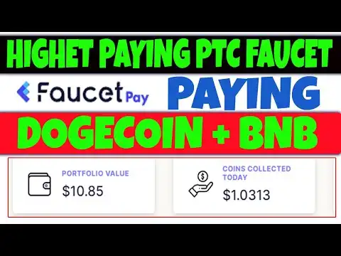 10000 Token Every PTC | Highest Paying Faucet | Paying Dogecoin Bnb Faucetpay Wallet