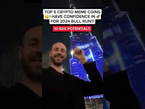 TOP 5 Crypto Meme Coins I Have Confidence In For The 2024 Bull Run?!  #Shorts