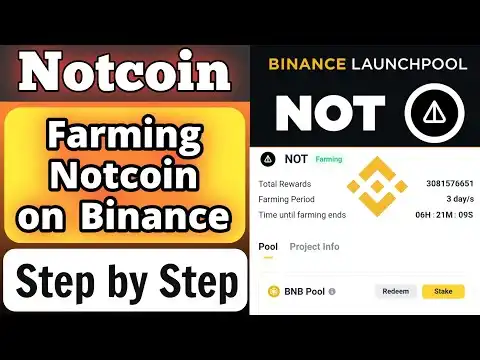 How to Farm Notcoin on Binance Launchpad before Listing: Stake BNB or FDUSD