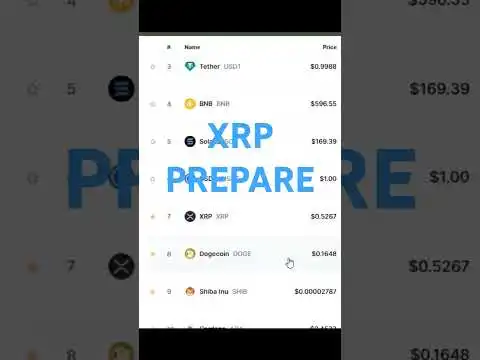 XRP Prepare! #XRP #XRPNews #Investing #Trending #Bitcoin #Ethereum #Crypto #Ripple