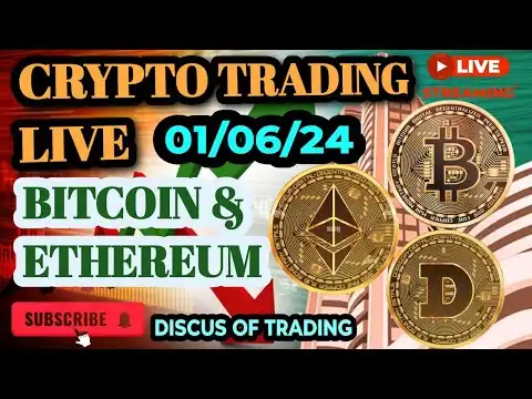 CRYPTO LIVE TRADING || 01/06/2024 || BITCOIN & ETHEREUM | #crypto #cryptotrading #bitcoin #ethereum