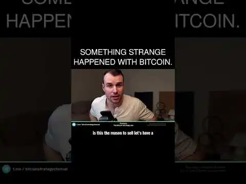  Something strange happened with Bitcoin.