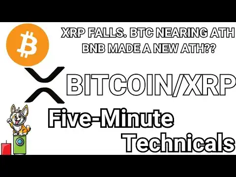 BITCOIN/XRP - FIVE MINUTE TECHNICALS - XRP FALLS. BTC NEARING ATH. BNB MADE A NEW ATH??   #btc
