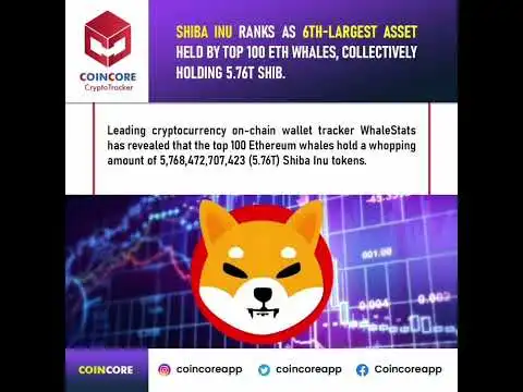 Shiba Inu Ranks largest Asset held by top 100 ETH Whales #eth #shiba #coincore #crypto #kairaa