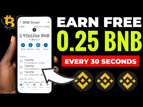 Claim FREE 0.25 BNB Every 60 minutes  Live withdrawal PROOF  Earn FREE BNB COIN