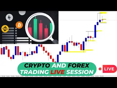 crypto and forex trading live session GOLD Bitcoin Ethereum BNB 8