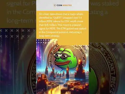 PEPE Price Falls as Whale Sells Tokens for EthereuM #coin #cryptocurrency #crypto