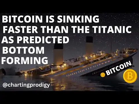 Bitcoin is Sinking Faster Than the  Titanic as Predicted - But Good BTC News a Bottom is Forming