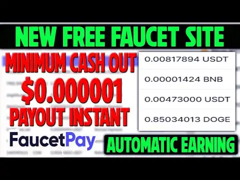 New Free Faucetpay | Earn Free Bnb Usdt Bitcoin Litecoin tron | Payout Instant Faucetpay Wallet