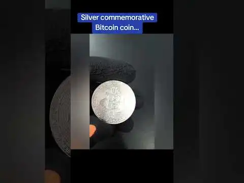 Silver commemorative Bitcoin coin...#SilvercommemorativeBitcoincoin