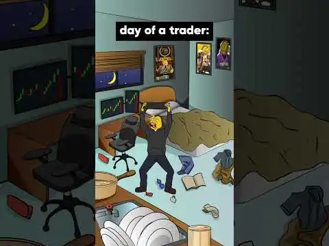 Day of a Trader.  #memecoin #crypto #bitcoin #meme #pino #solana #trading #business #money #btc